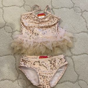 Kate Mack metallic leopard swim suit